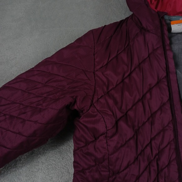 Icebreaker Jacket Womens Small Purple Puffer Hooded Outdoor Damaged - Picture 2 of 9